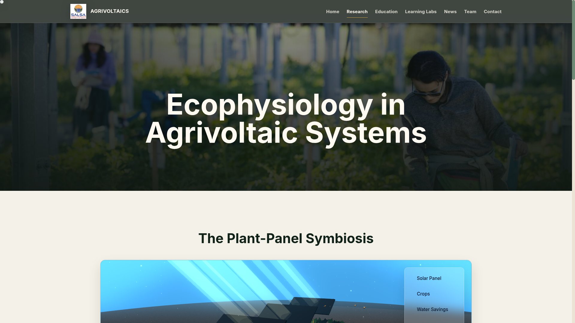 SALSAV ecophysiology research page
